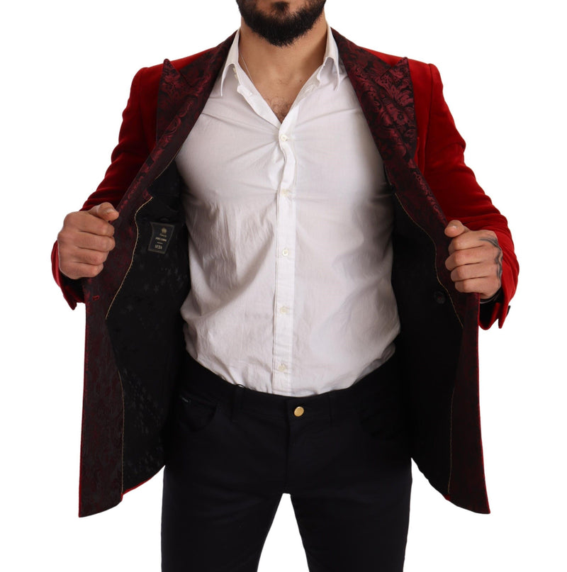 Red Velvet Double Breasted SICILIA Blazer