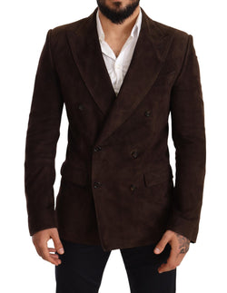 Brown Leather Suede Jacket Coat  Blazer