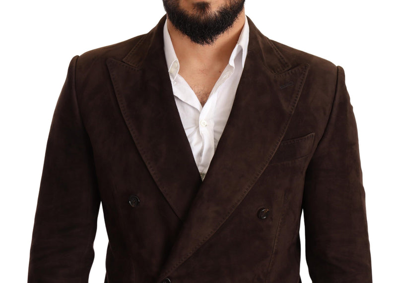 Brown Leather Suede Jacket Coat  Blazer