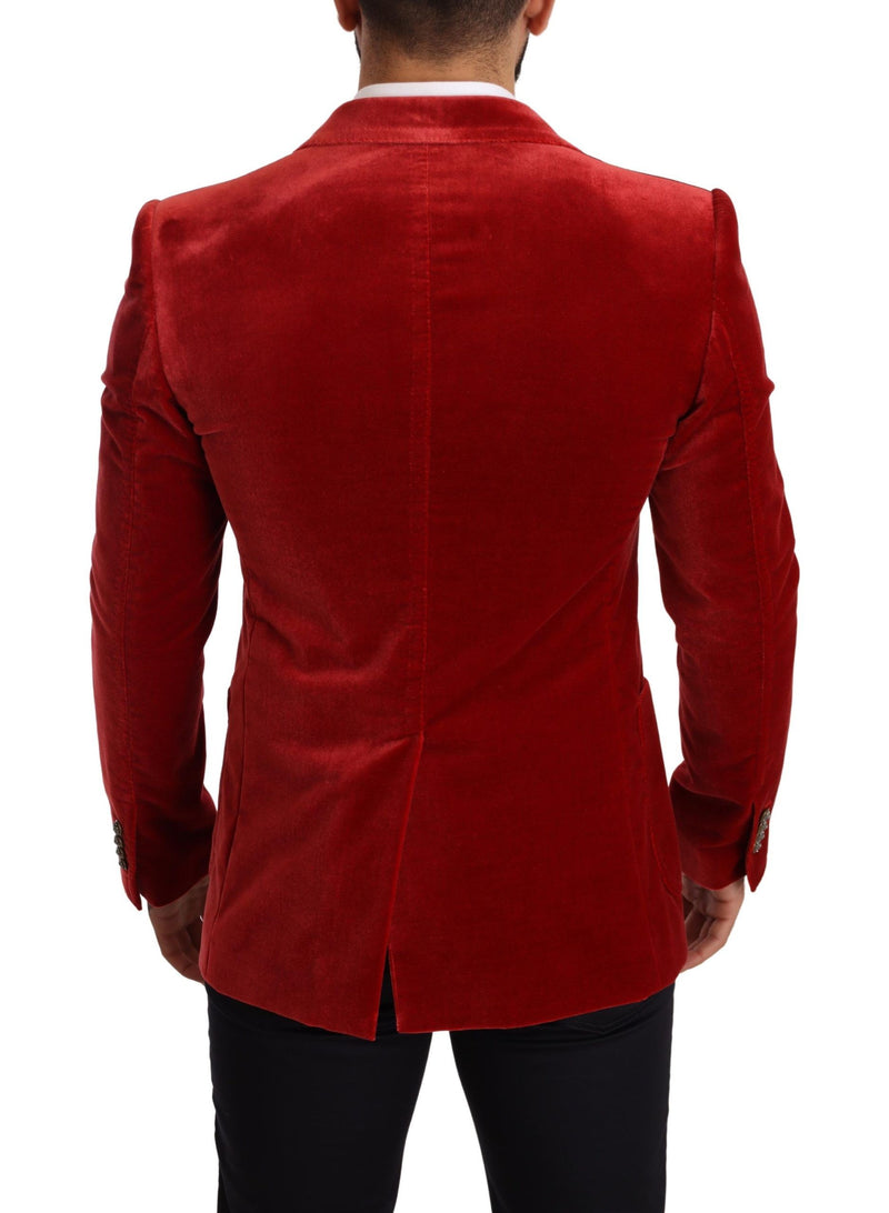 Red Velvet Logo Embroidery SICILIA Blazer