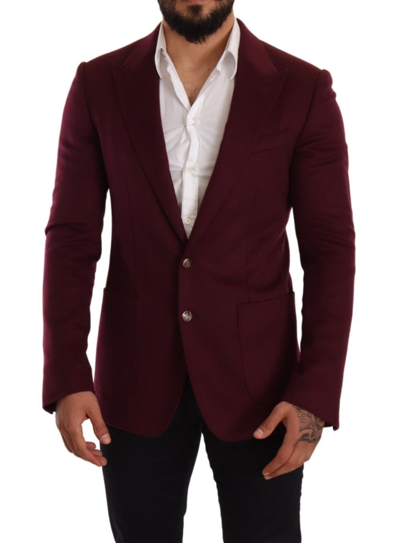 Maroon Cashmere Slim Fit Coat Jacket Blazer