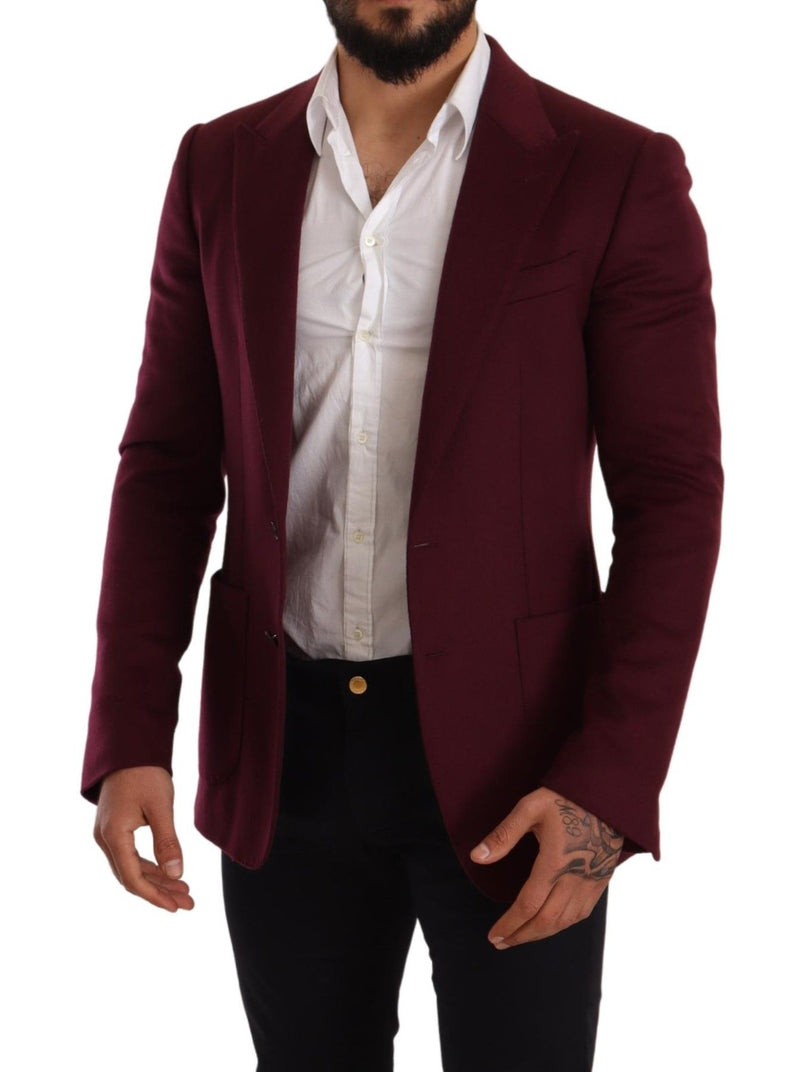 Maroon Cashmere Slim Fit Coat Jacket Blazer