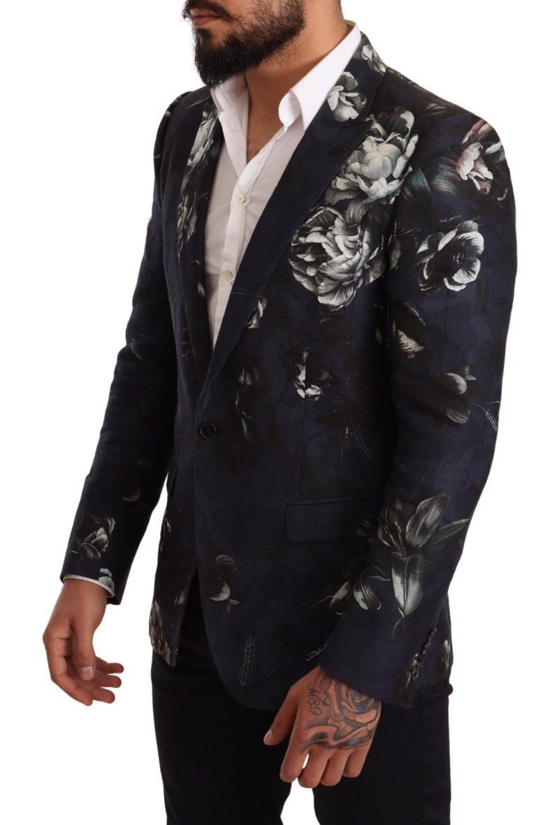 Blue Floral Slim Fit MARTINI Blazer