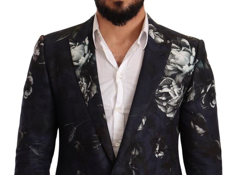 Blue Floral Slim Fit MARTINI Blazer