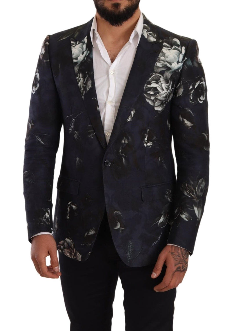 Blue Floral Slim Fit MARTINI Blazer