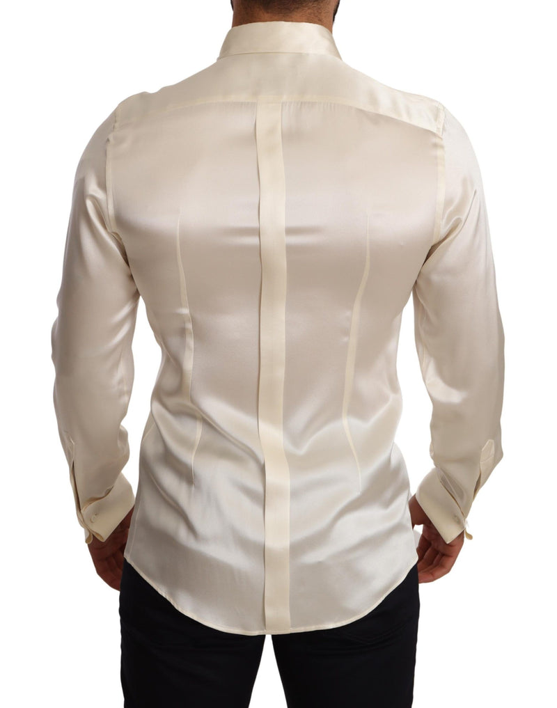 White GOLD Formal Tuxedo Dress Shirt