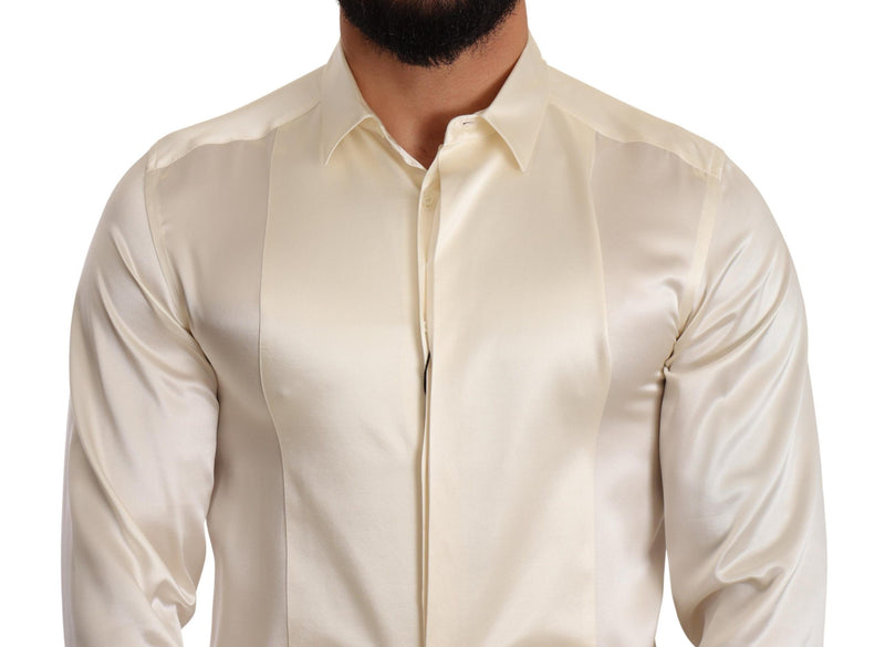 White GOLD Formal Tuxedo Dress Shirt