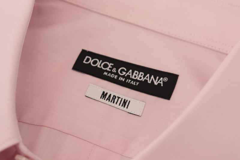 Pink Logo Embroidery Dress Formal MARTINI Shirt