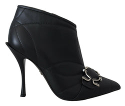 Black Devotion Quilted Buckled Ankle Boots Shoes