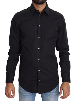 Black Cotton Stetch Dress Formal Shirt