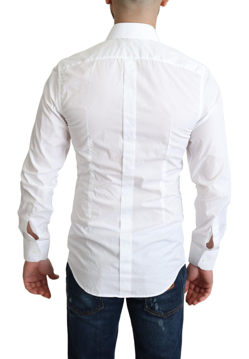 White Cotton Long Sleeves Men Formal Shirt