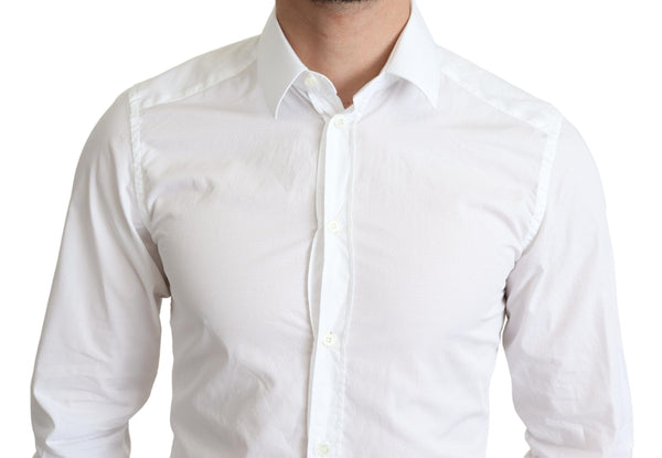 White Cotton Long Sleeves Men Formal Shirt