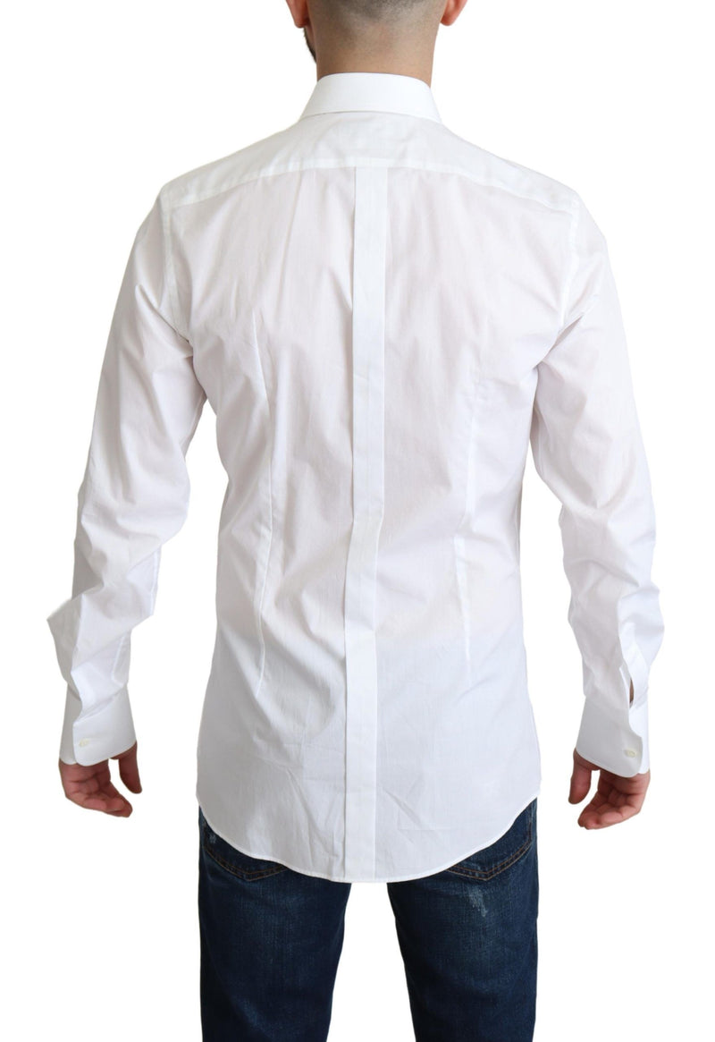 White Bib Cotton Poplin Men Formal Shirt