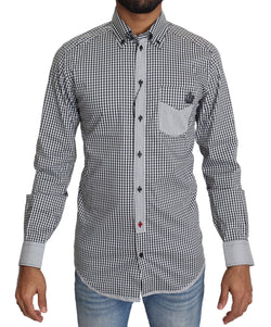 Black White Checkered Casual Shirt