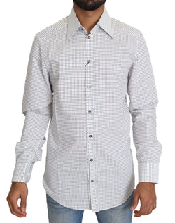 Black White Polka Dots Dress Shirt