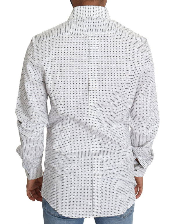 Black White Polka Dots Dress Shirt