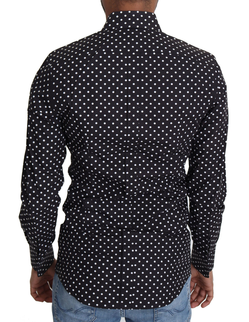 Black White Polka Dots Casual Shirt