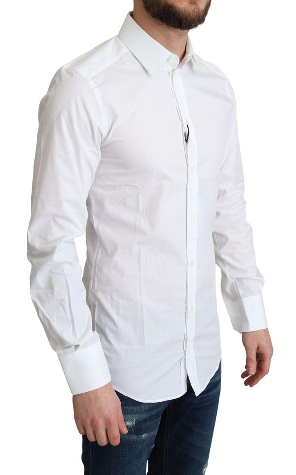 White Pure Cotton Men Dress Formal Shirt