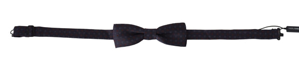 Gray Pattern Silk Adjustable Neck Papillon Bow Tie