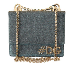 Blue Cotton #DG Gold Chain Mini Crossbody Borse Bag