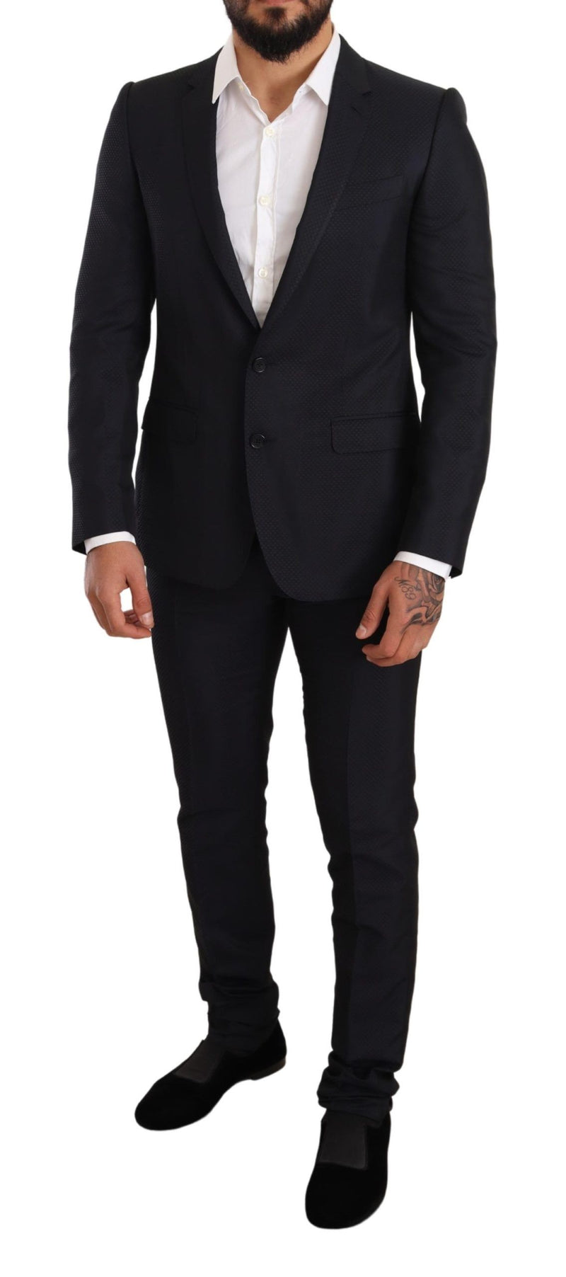 Blue Silk Slim Fit 2 Piece MARTINI Suit