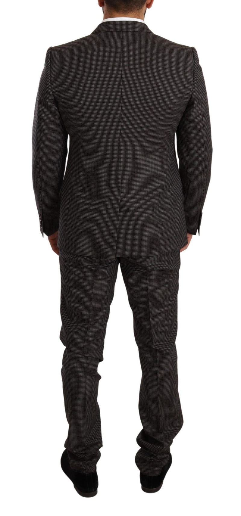 Black Fantasy Pattern Wool MARTINI Suit