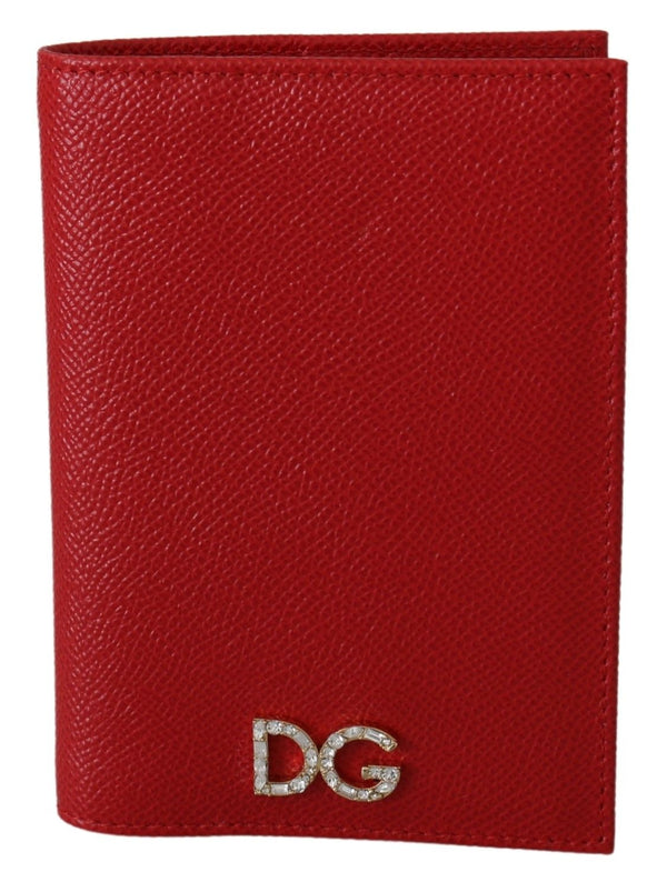 Red Dauphine Leather Bifold Wallet