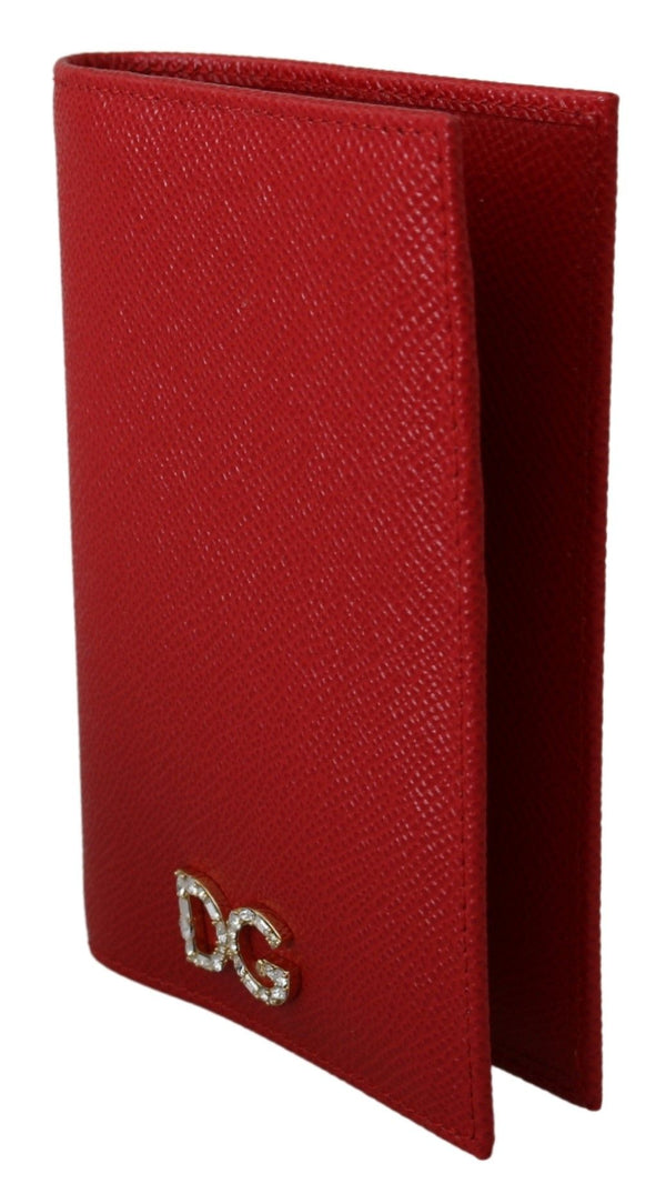 Red Dauphine Leather Bifold Wallet