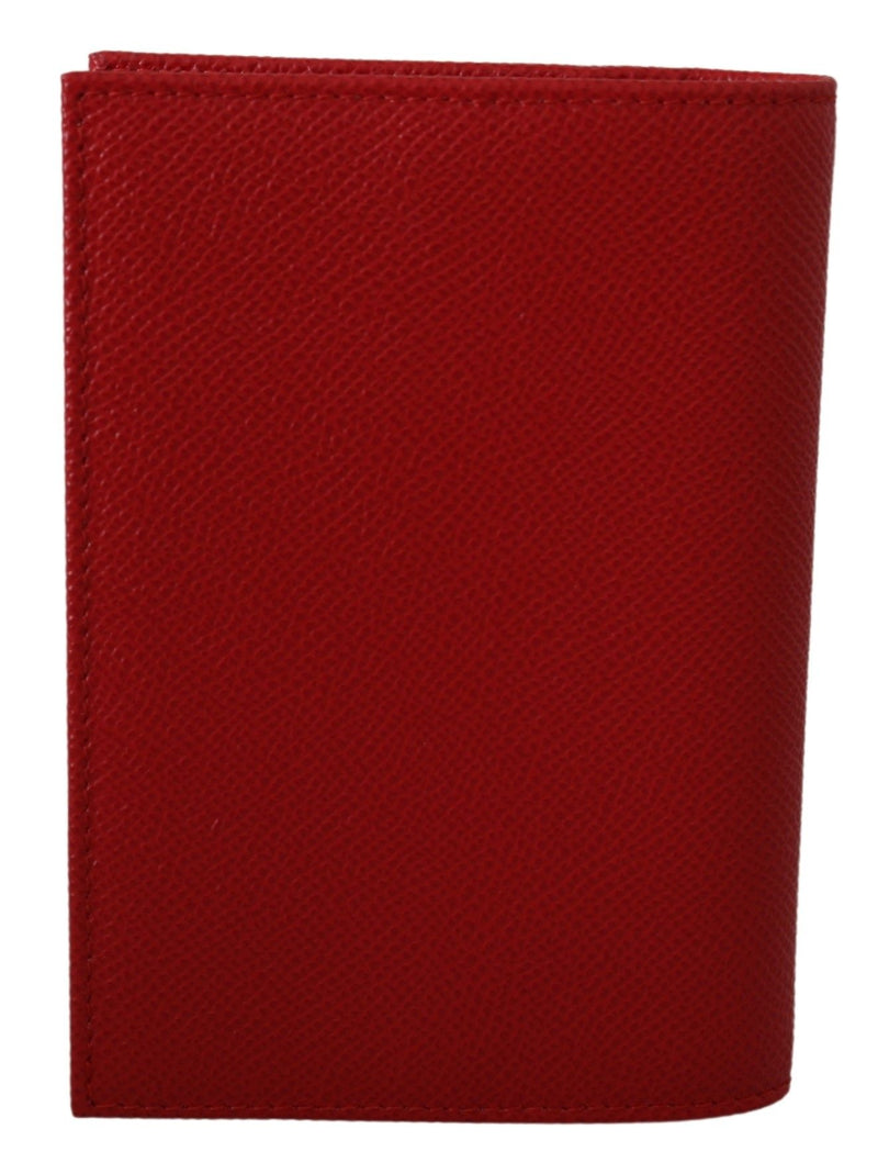 Red Dauphine Leather Bifold Wallet