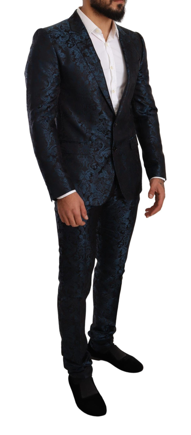 Blue Black Jacquard 2 Piece Set MARTINI Suit