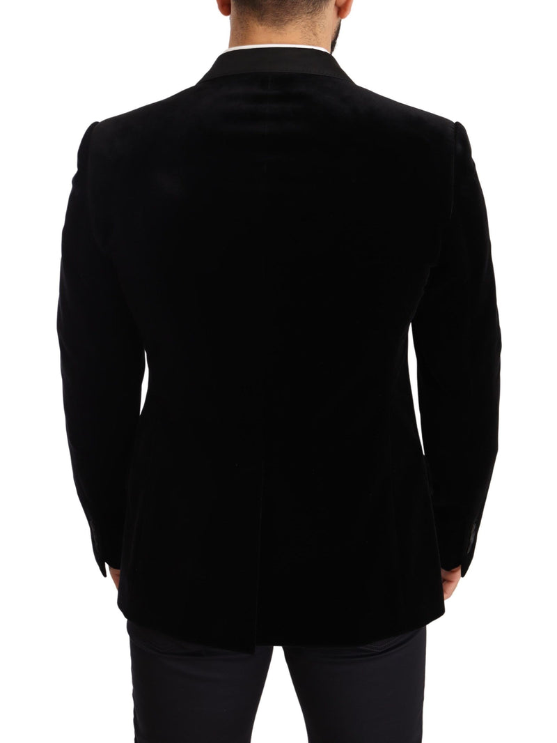 Velvet Gold Crown Jacket SICILIA Black Blazer