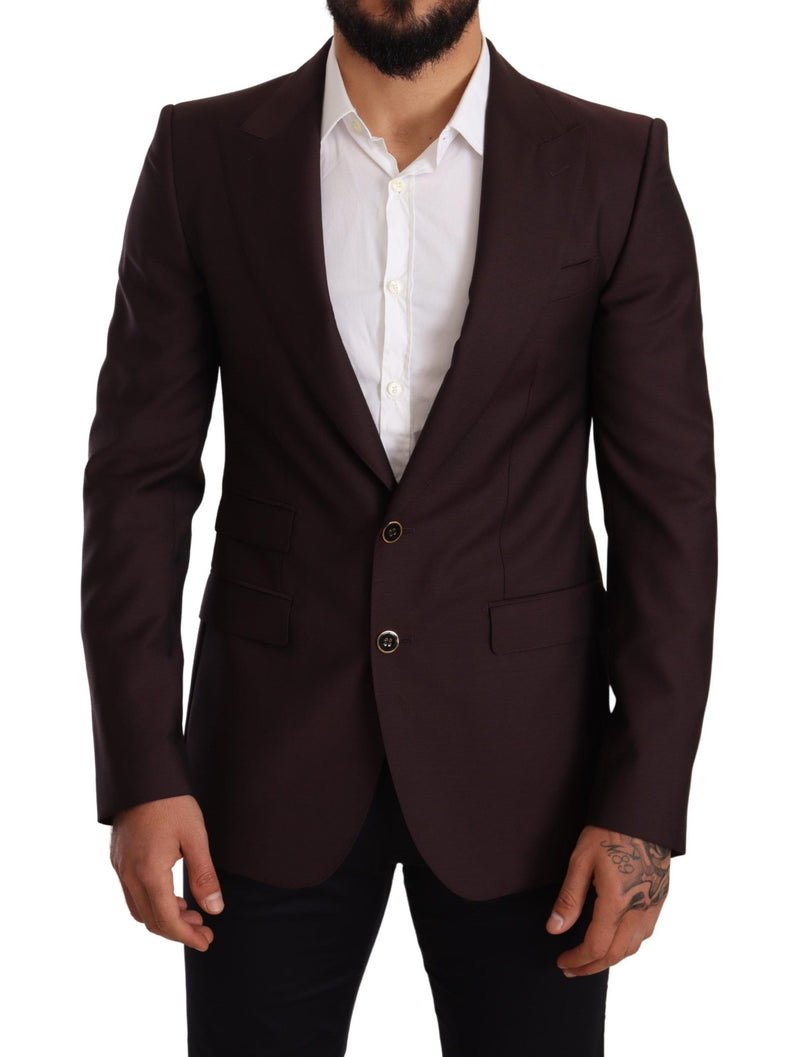 Purple Wool Slim Fit Jacket SICILIA Blazer