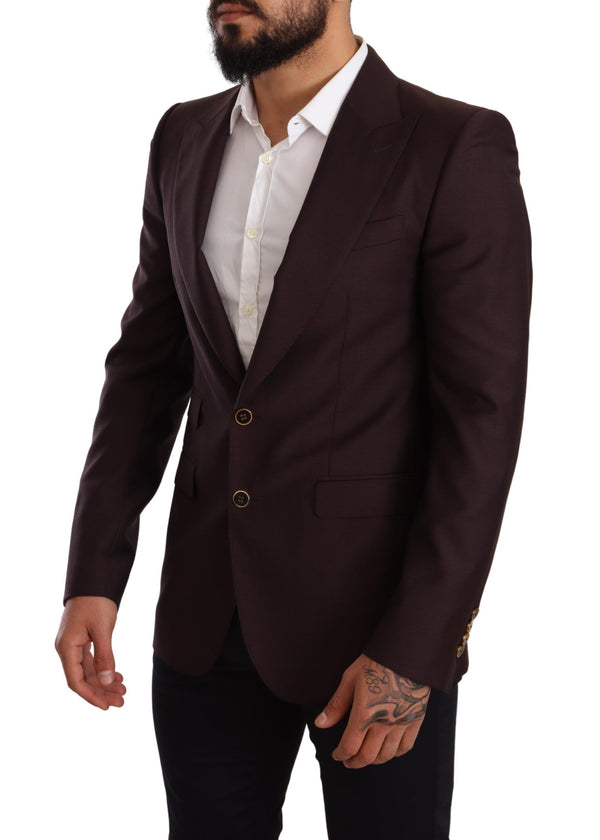 Purple Wool Slim Fit Jacket SICILIA Blazer