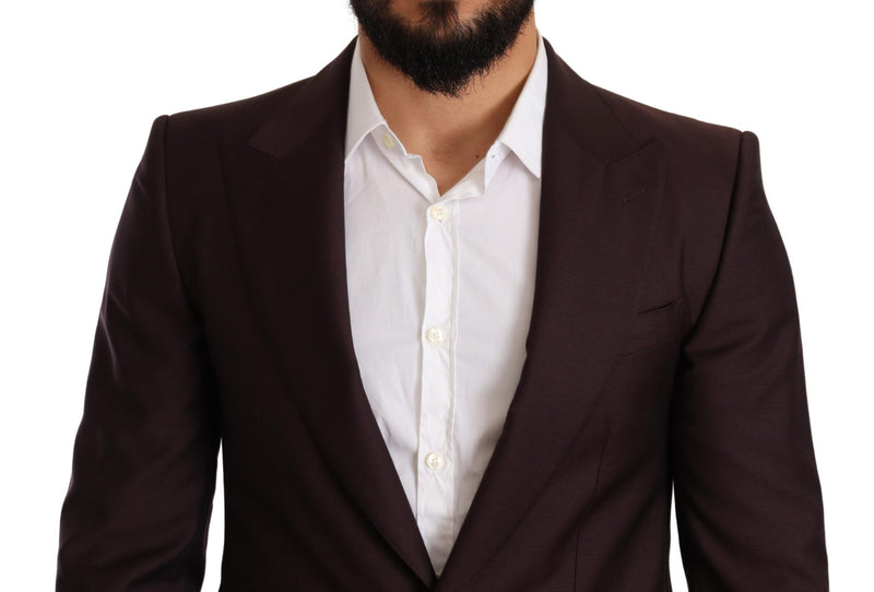 Purple Wool Slim Fit Jacket SICILIA Blazer