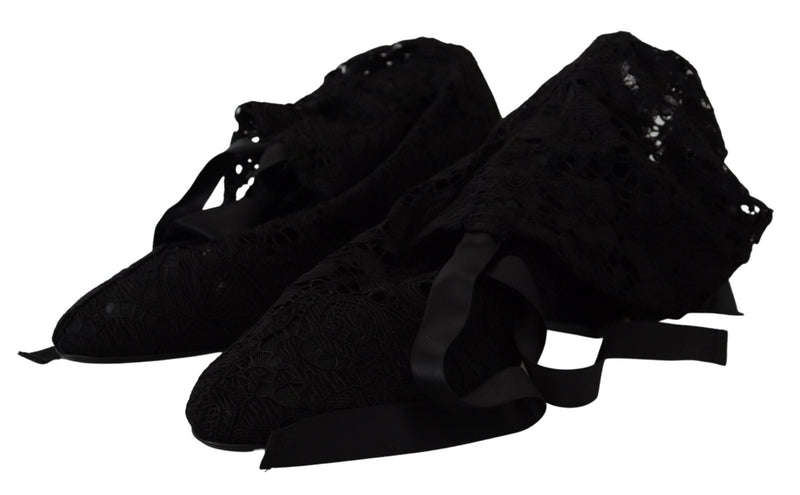 Black Taormina Lace Booties Pumps Shoes