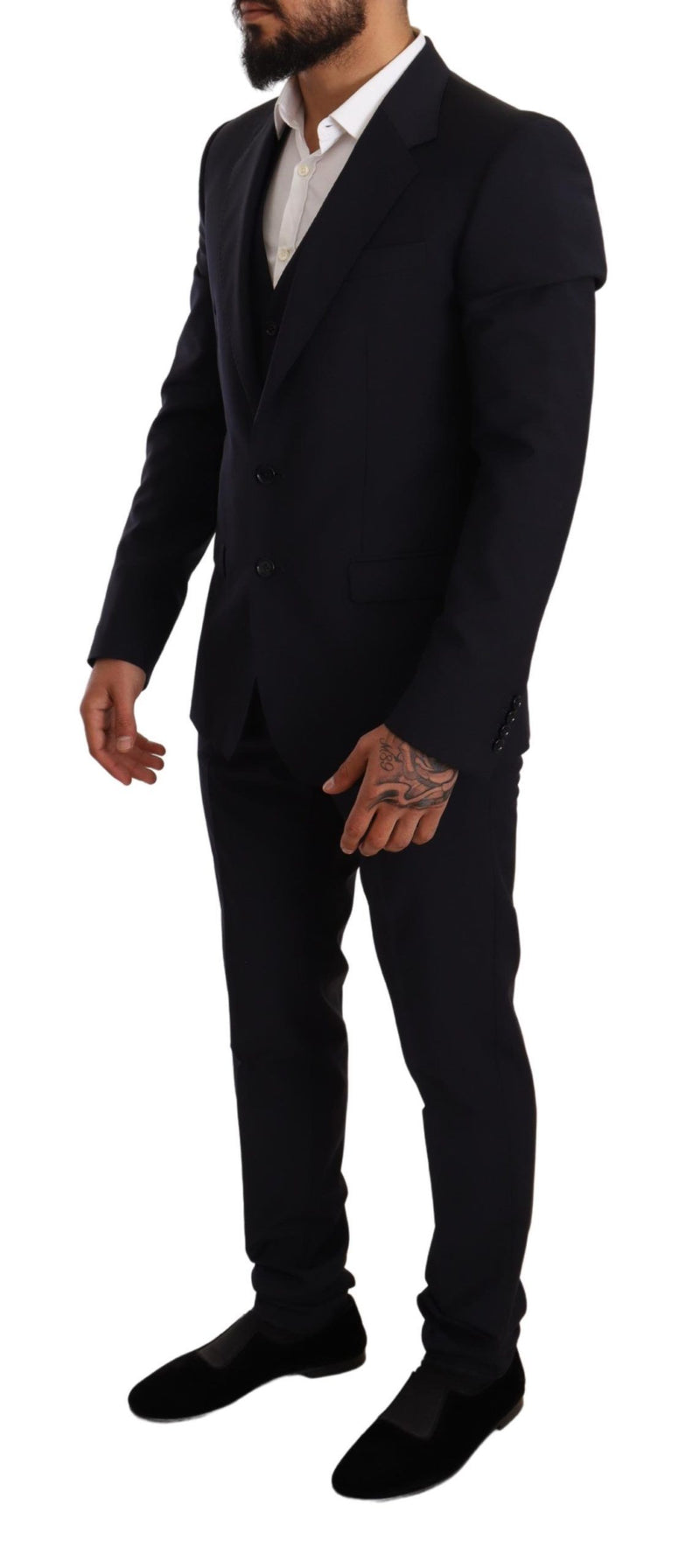 Blue Wool Slim Fit 3 Piece Set MARTINI Suit