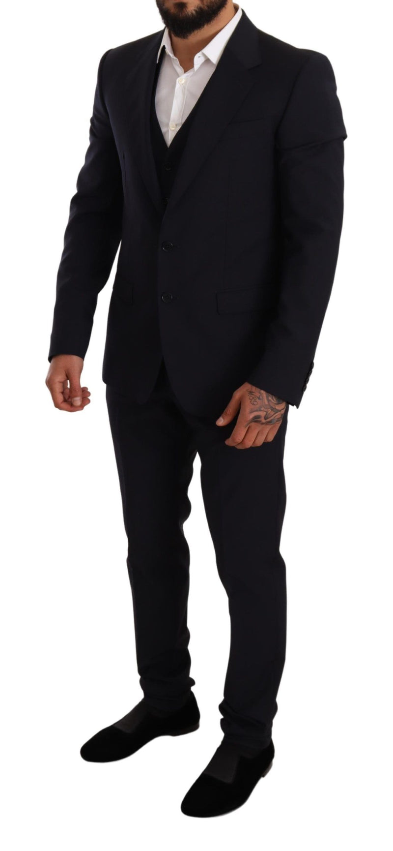 Blue Wool Slim Fit 3 Piece Set MARTINI Suit