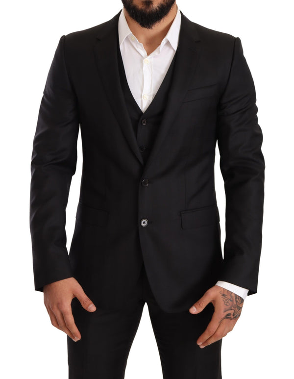 Black Wool Slim Fit MARTINI Suit