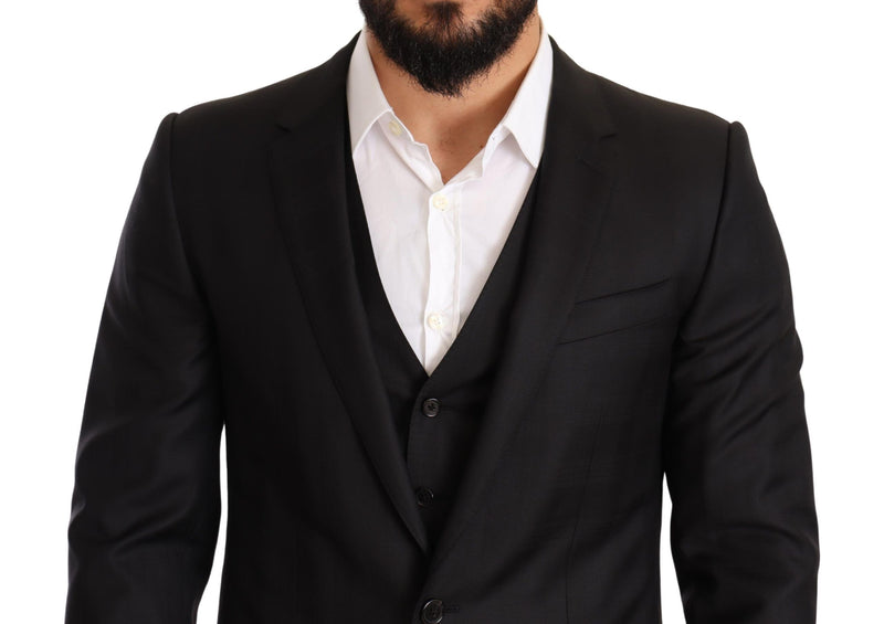 Black Wool Slim Fit MARTINI Suit