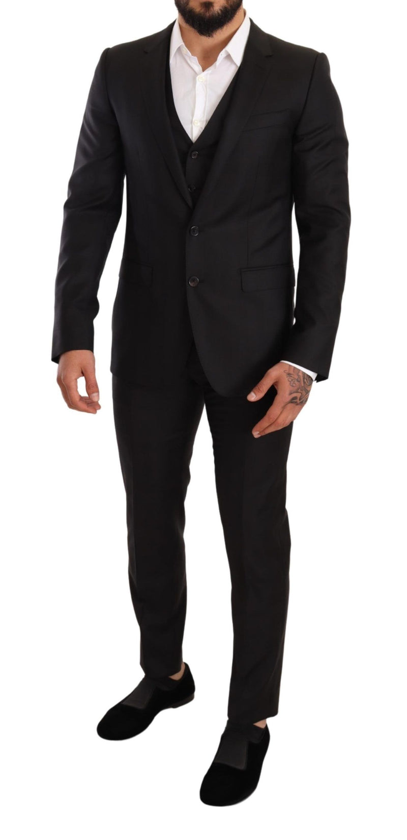 Black Wool Slim Fit MARTINI Suit