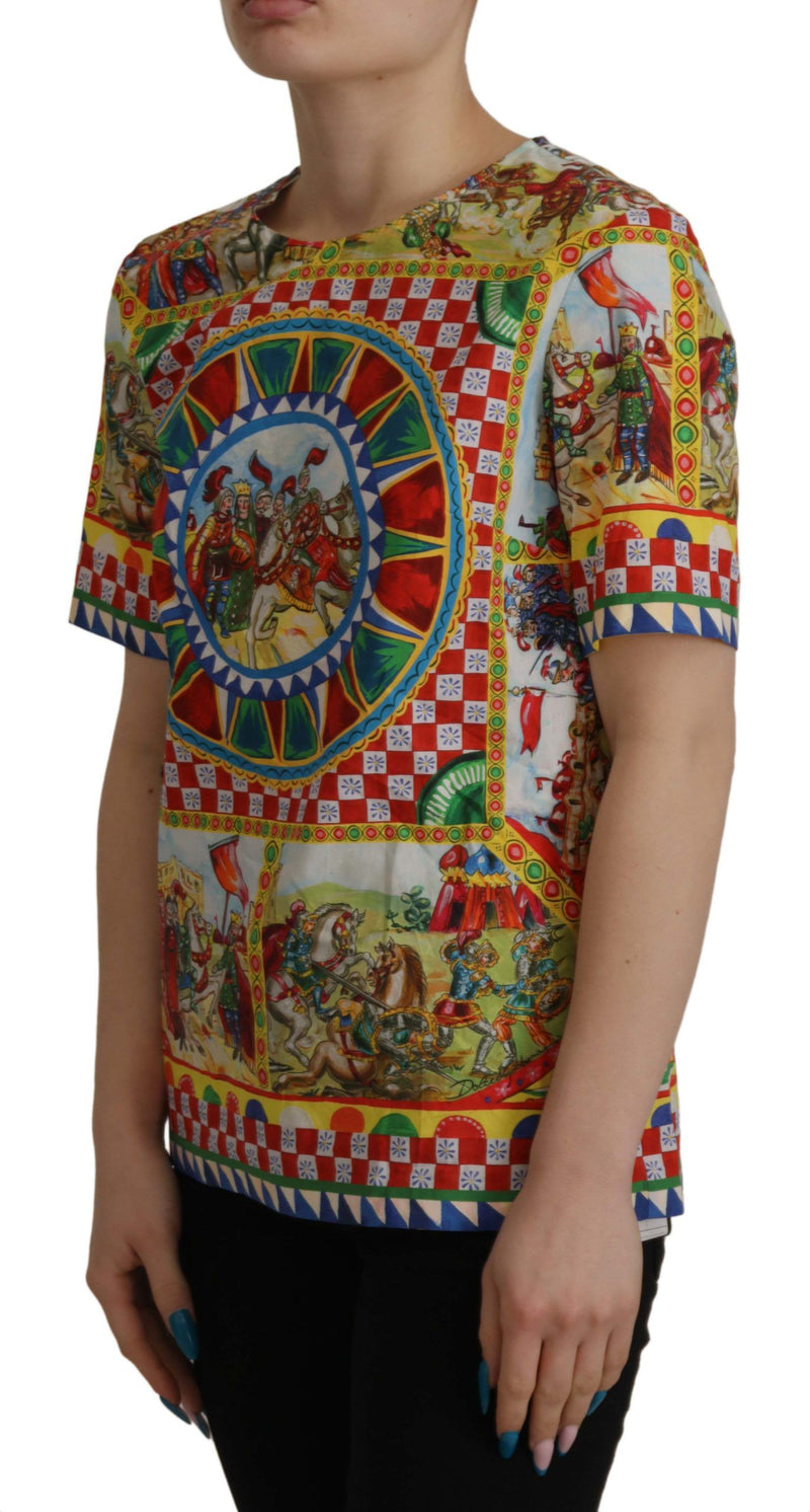 Multicolor Sicily Carretto Printed Blouse Sartoria Top