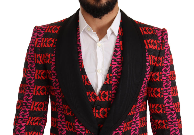 Multicolor D&G Logo Print 3 Piece Set Suit