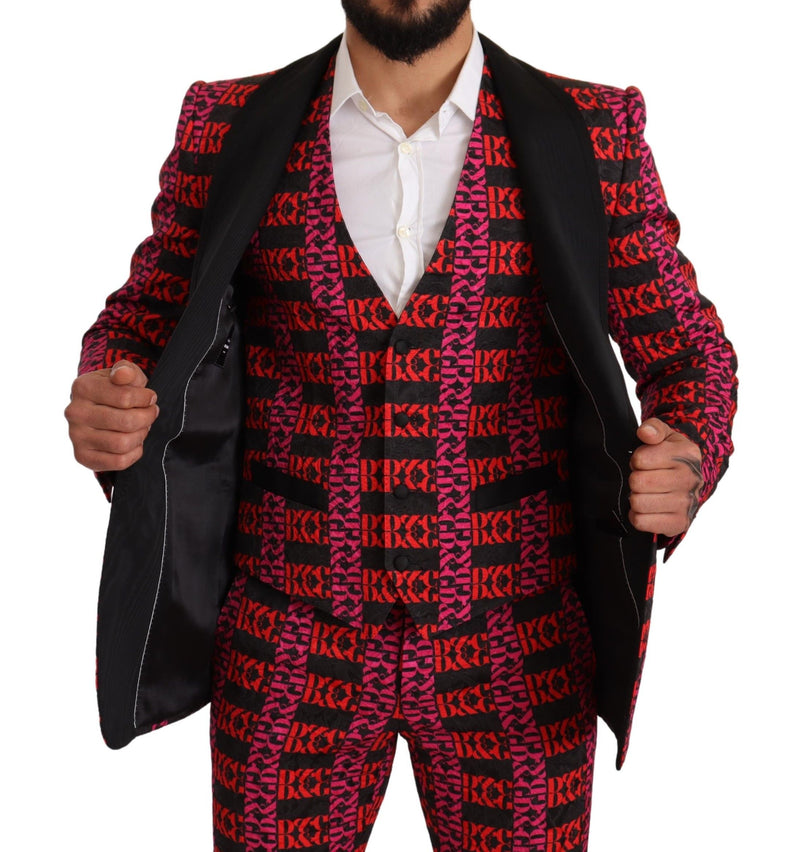 Multicolor D&G Logo Print 3 Piece Set Suit