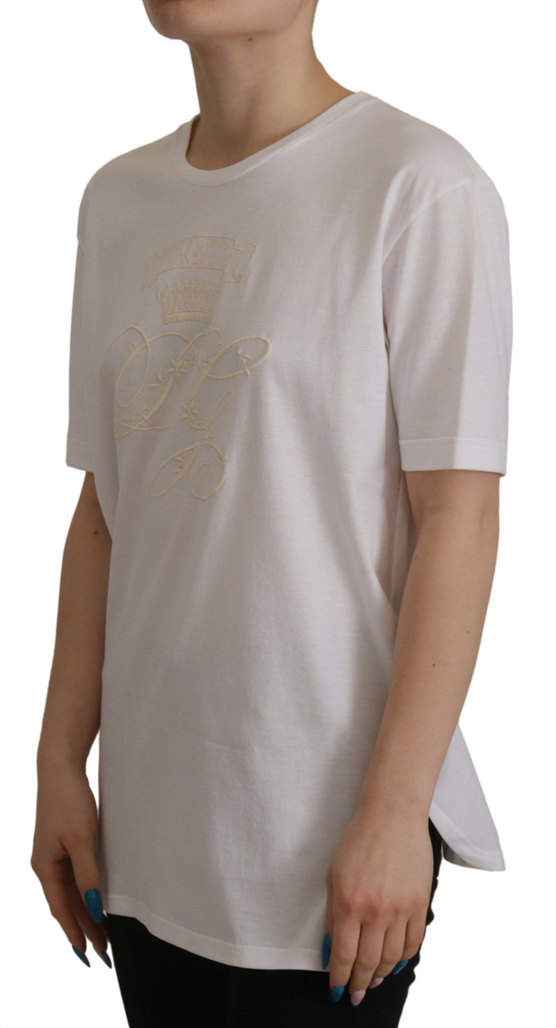 White Embroidered Pullover T-shirt