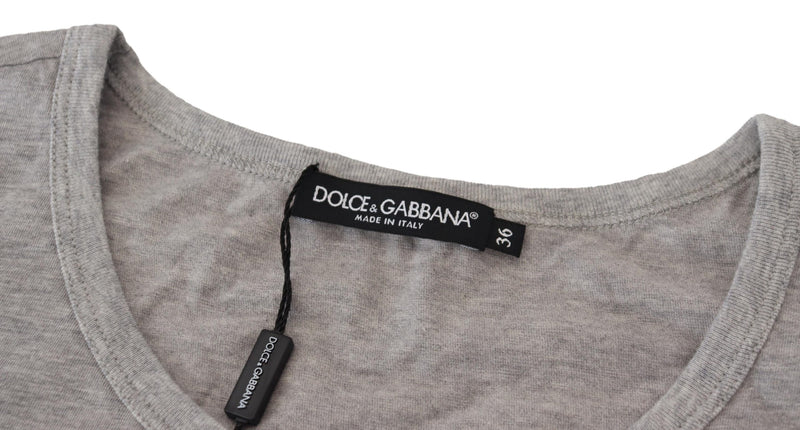 Gray D&G Millennials Tank Tee Cotton T-shirt