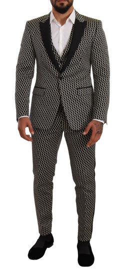 Black White Check 3 Piece Set MARTINI Suit