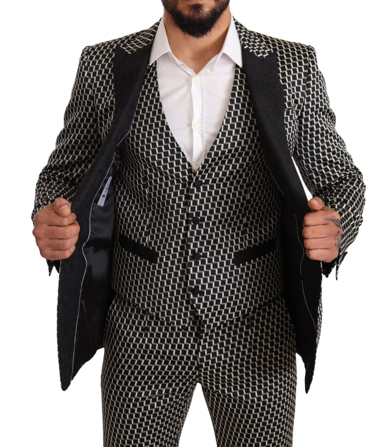 Black White Check 3 Piece Set MARTINI Suit