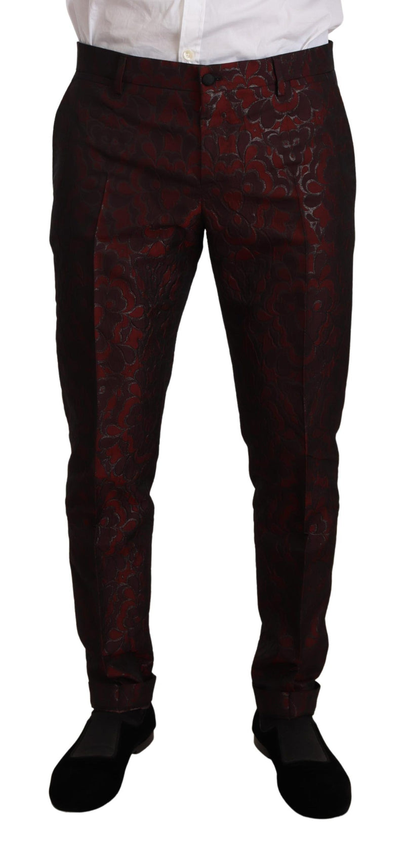 Red Brocade Slim 2 Piece Set MARTINI Suit