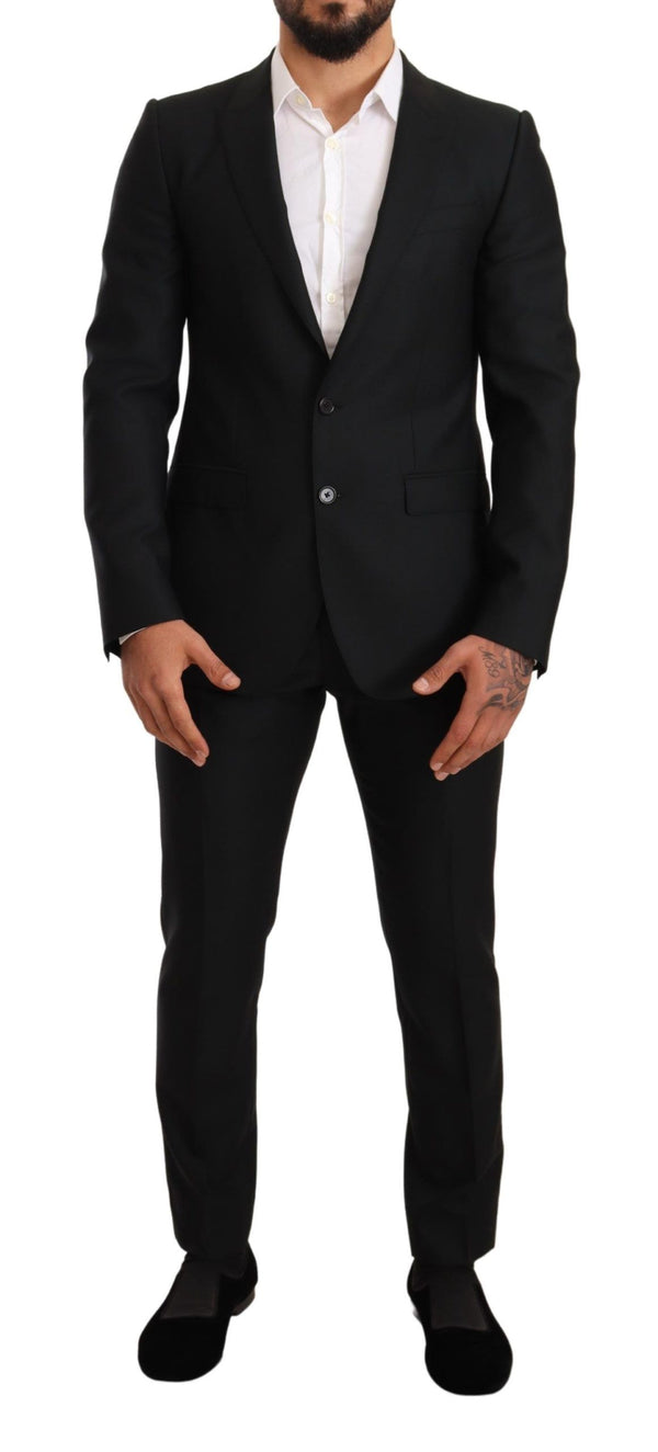 Black Wool Slim 2 Piece Set MARTINI Suit