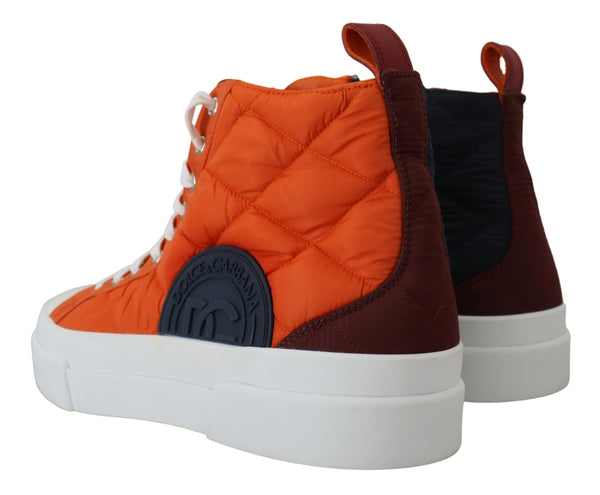 Orange Blue High Tops Sneakers Shoes